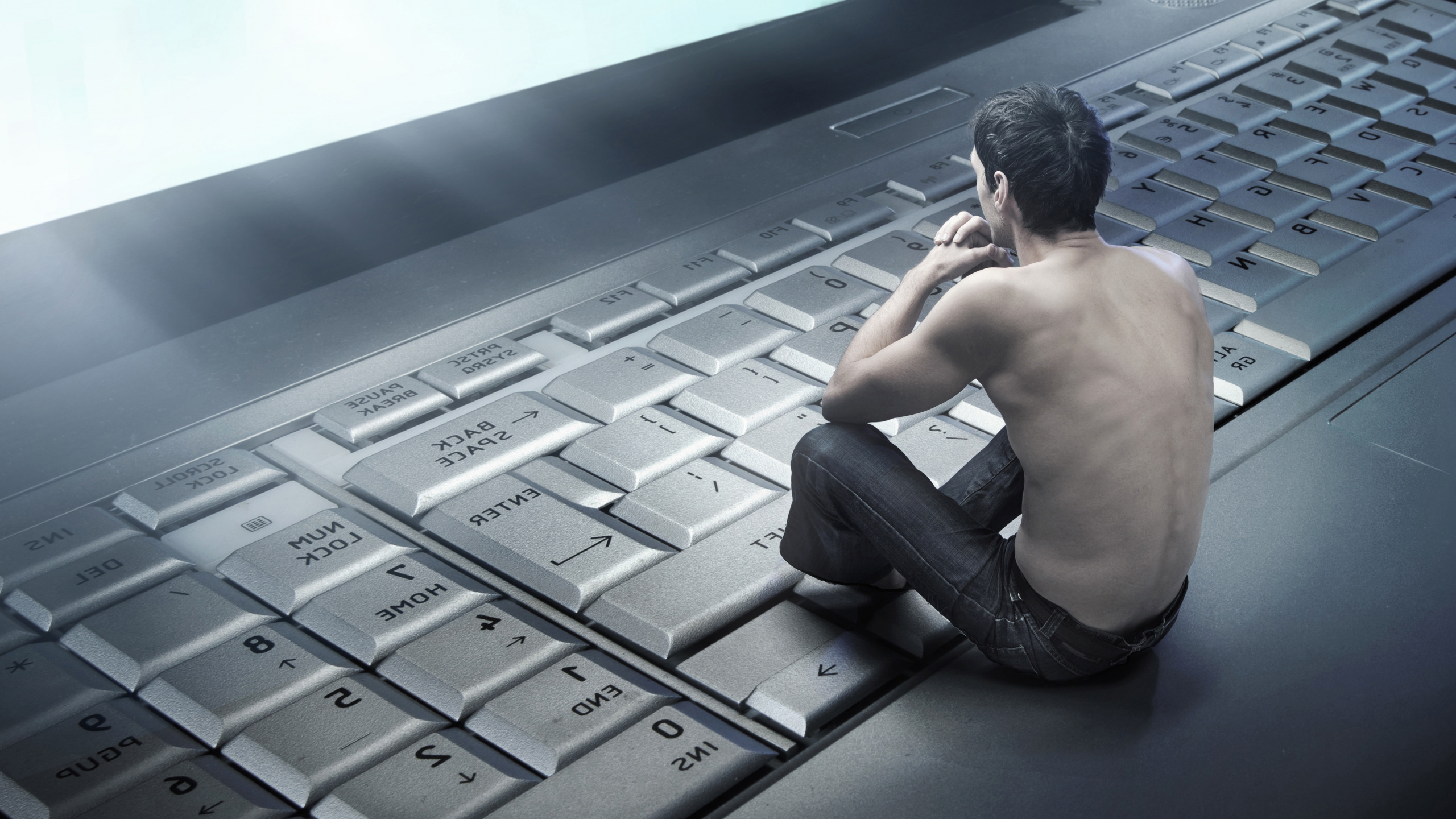 Technology, Electronic Device, Muscle, Space Bar, Human. Wallpaper in 2560x1440 Resolution