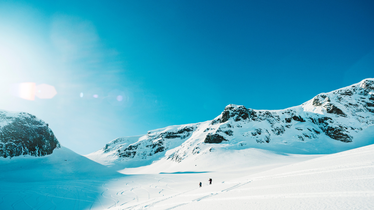 Schnee, Skigebiet, Skifahren, Winter, Bergigen Landschaftsformen. Wallpaper in 1280x720 Resolution