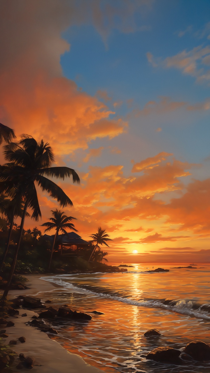 Sonnenuntergang, Wasser, Cloud, Atmosphäre, Afterglow. Wallpaper in 720x1280 Resolution