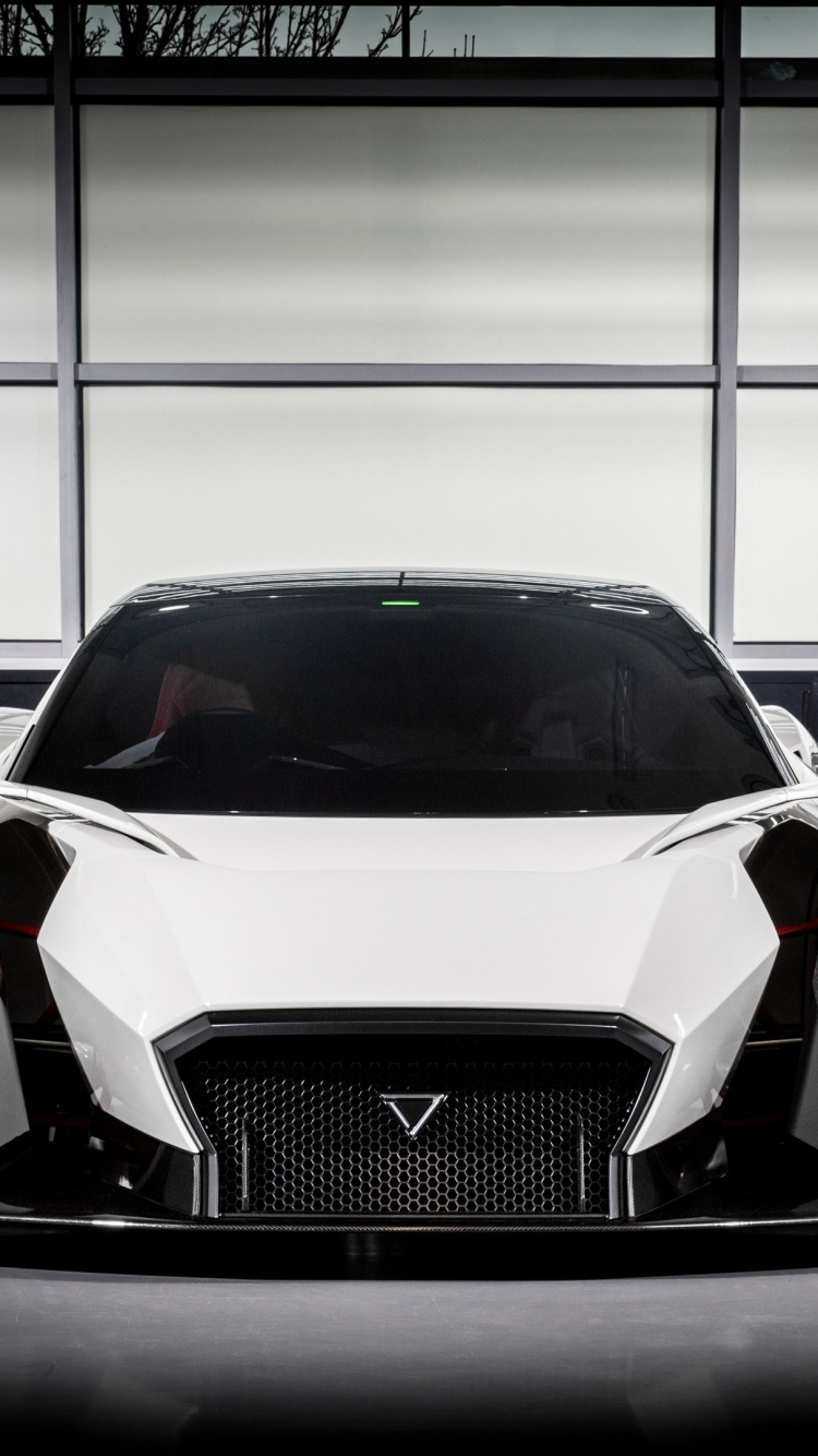 石斛, Italdesign Giugiaro, 格栅, 车灯, 黑色和白色的 壁纸 750x1334 允许