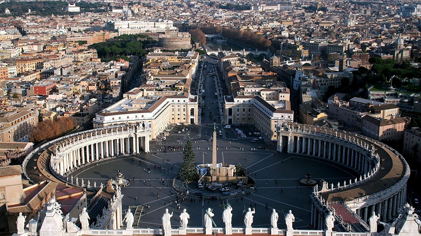Vista Aérea de Los Edificios de la Ciudad Durante el Día.. Wallpaper in 1366x768 Resolution