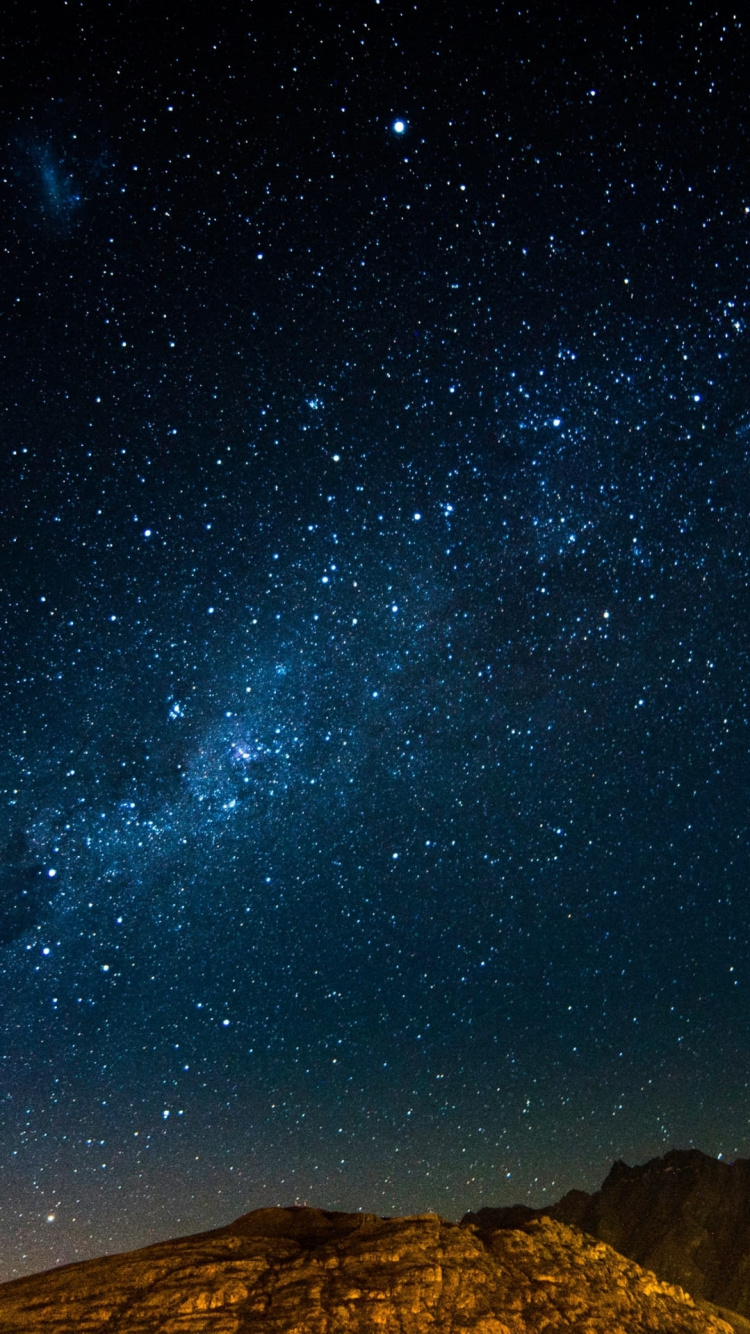 Night Sky, Blue, Atmosphere, Night, Astronomical Object. Wallpaper in 750x1334 Resolution