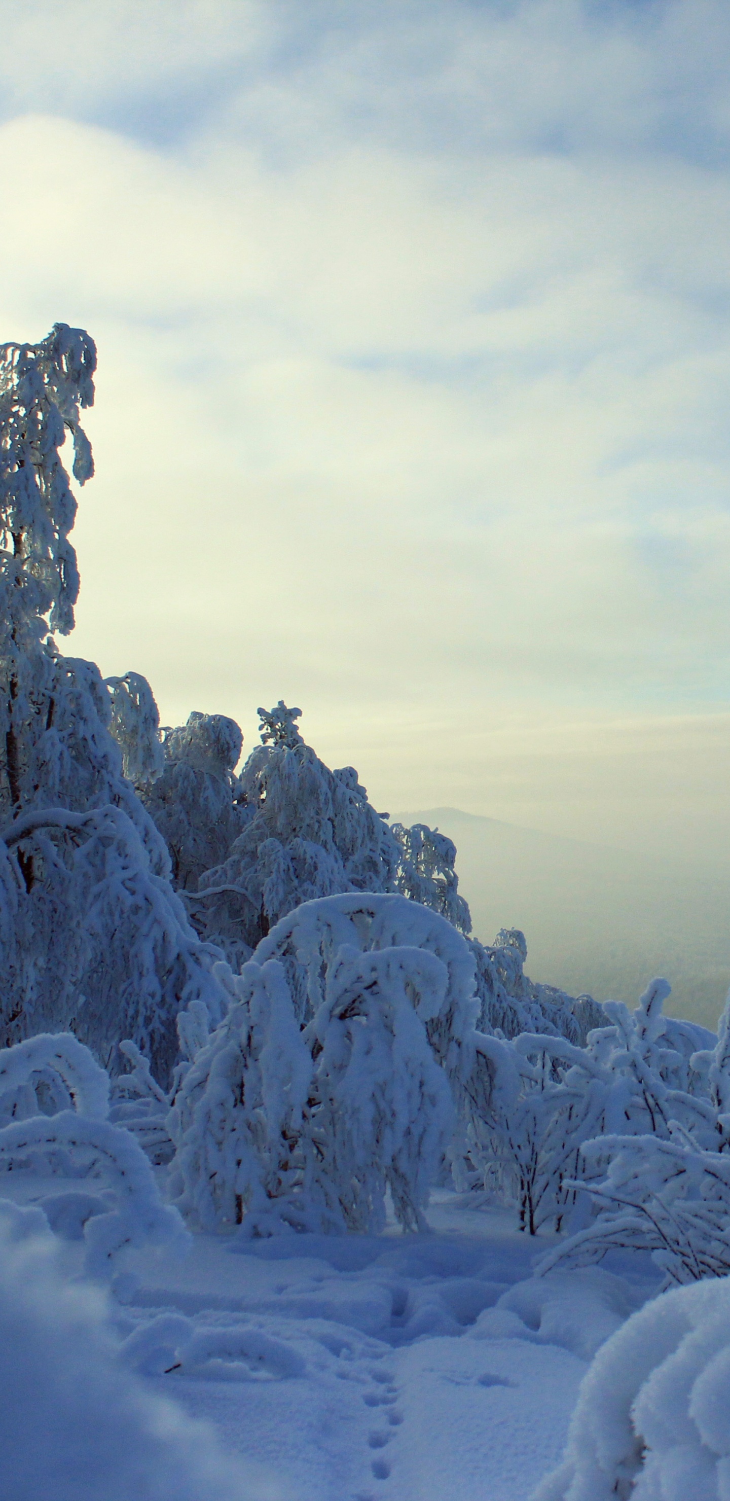 Snow Covered Mountain During Daytime. Wallpaper in 1440x2960 Resolution