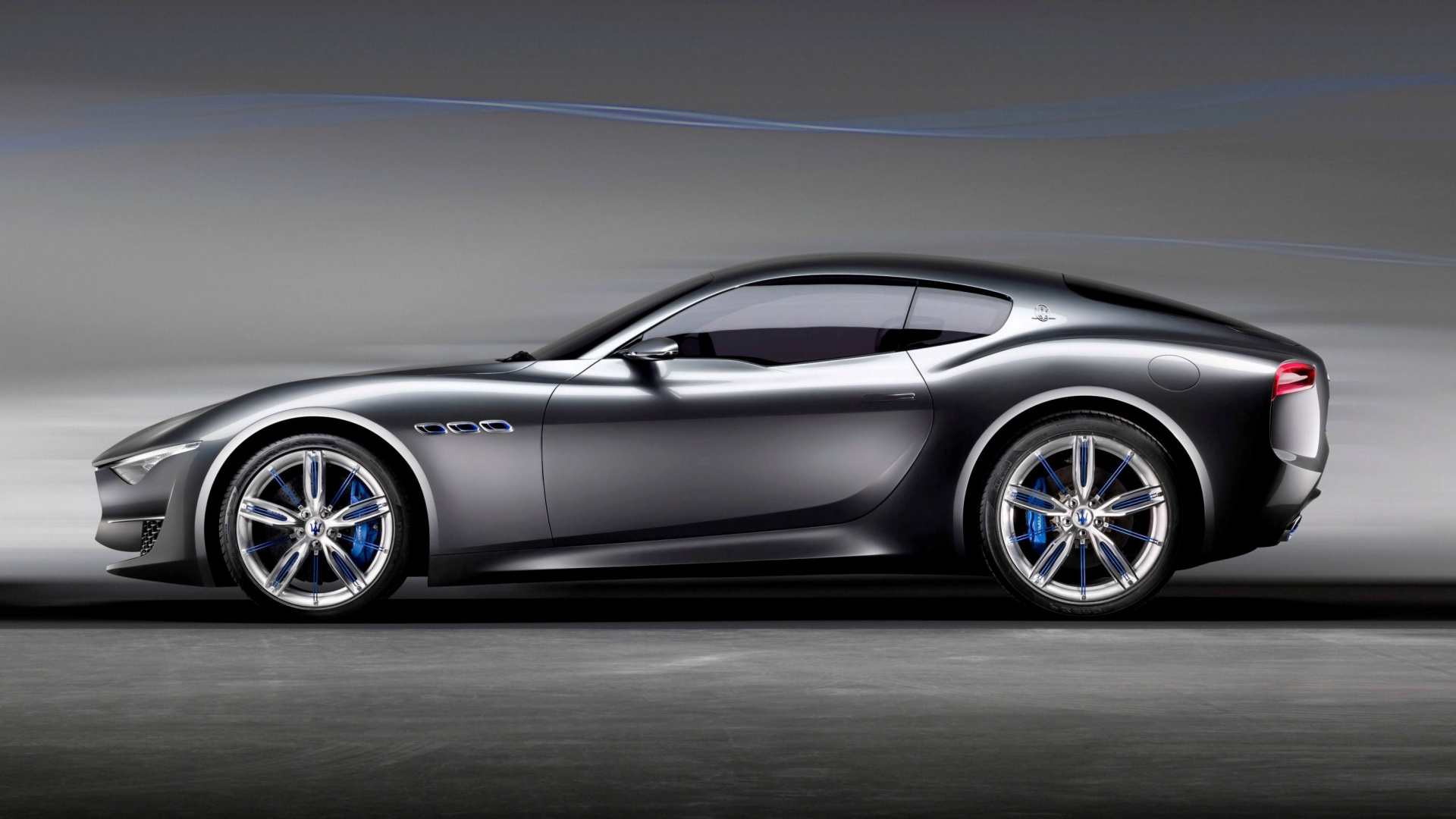 Porsche 911 Negro Sobre Fondo Gris. Wallpaper in 1920x1080 Resolution