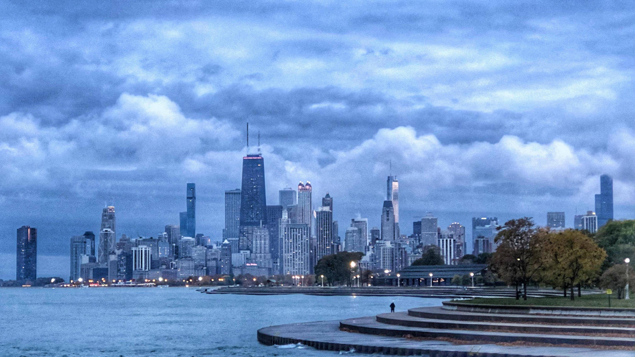 Chicago, Agua, Edificio, Los Recursos de Agua, Torre. Wallpaper in 1280x720 Resolution