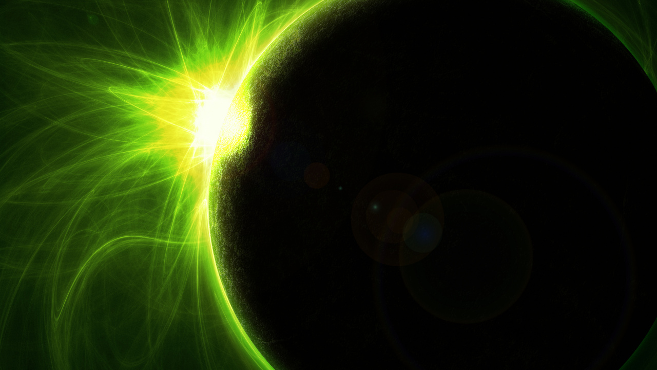 Grün- Und Schwarzlichtillustration. Wallpaper in 1280x720 Resolution