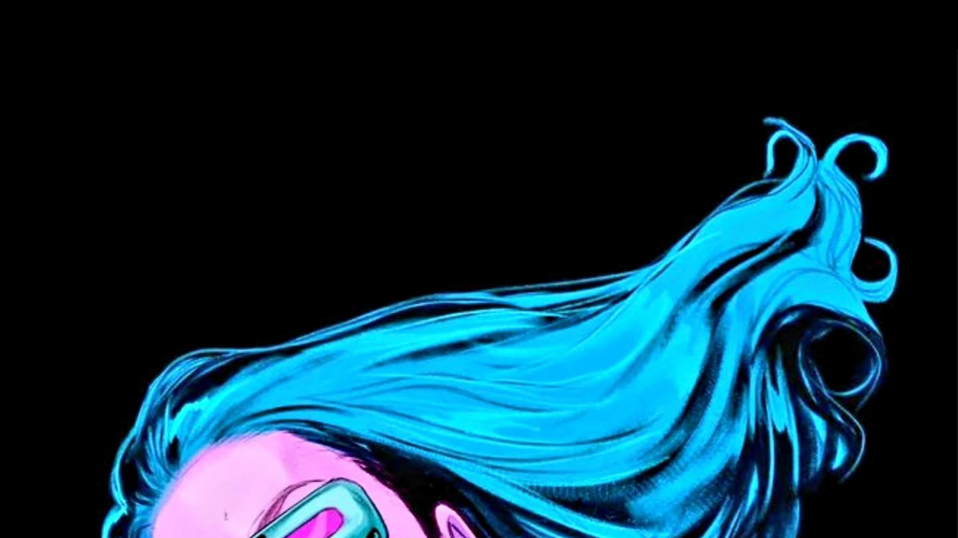 Cartoon, Purpur, Kunst, Electric Blue, Magenta. Wallpaper in 1366x768 Resolution