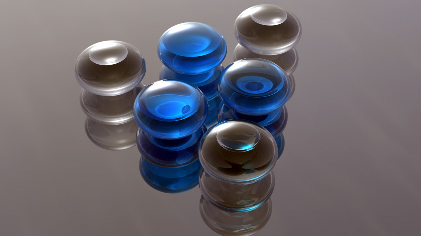 White and Blue Plastic Containers. Wallpaper in 1366x768 Resolution