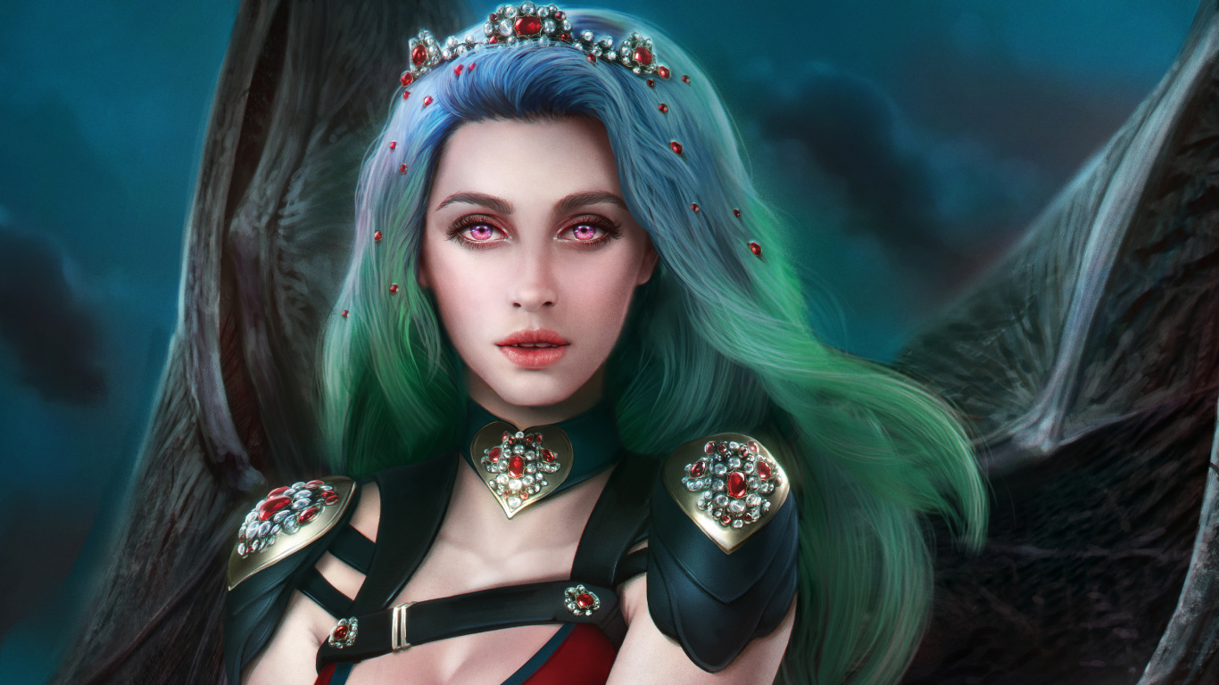 Femme en Robe Fleurie Noire et Blanche. Wallpaper in 1366x768 Resolution