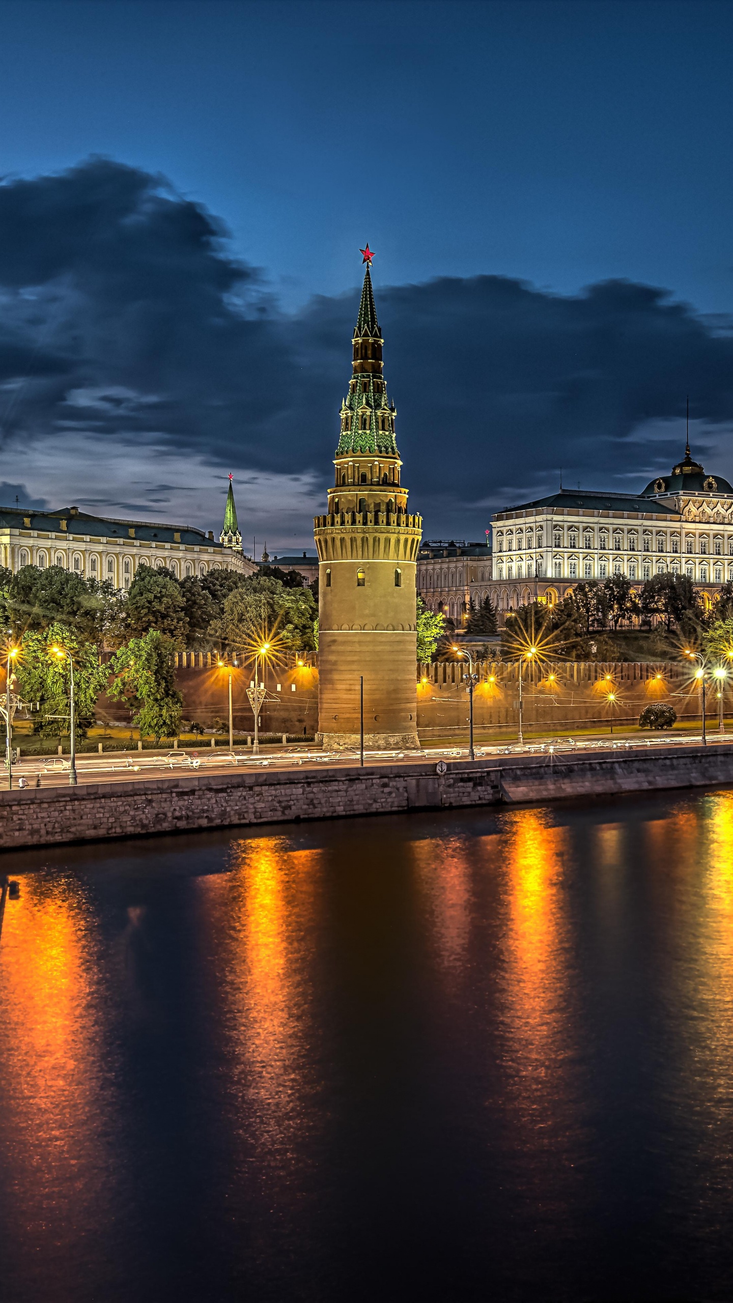 City Skyline During Night Time. Wallpaper in 1440x2560 Resolution