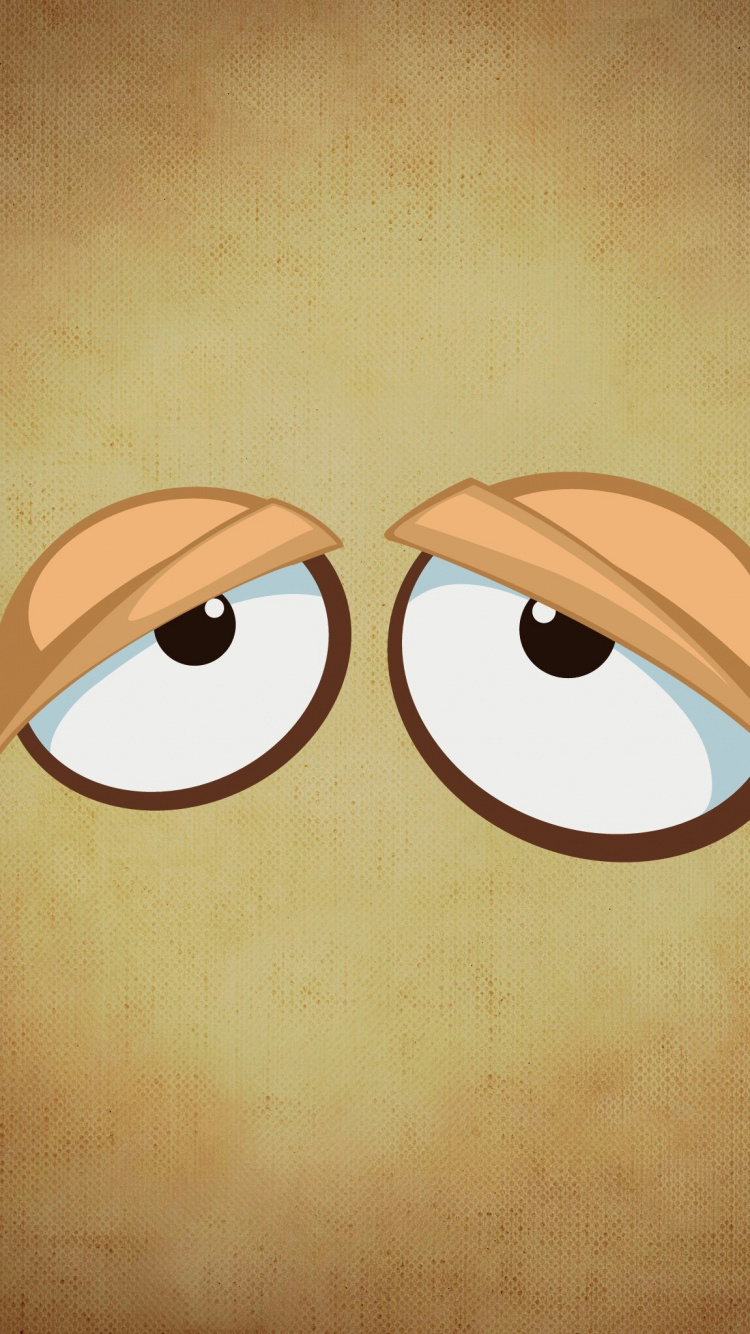 Yellow and Black Eye Illustration. Wallpaper in 750x1334 Resolution