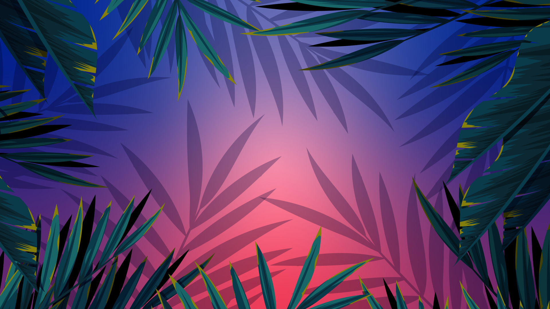 Palmera, La Estética, Azure, la Botánica, Sucursal. Wallpaper in 1920x1080 Resolution