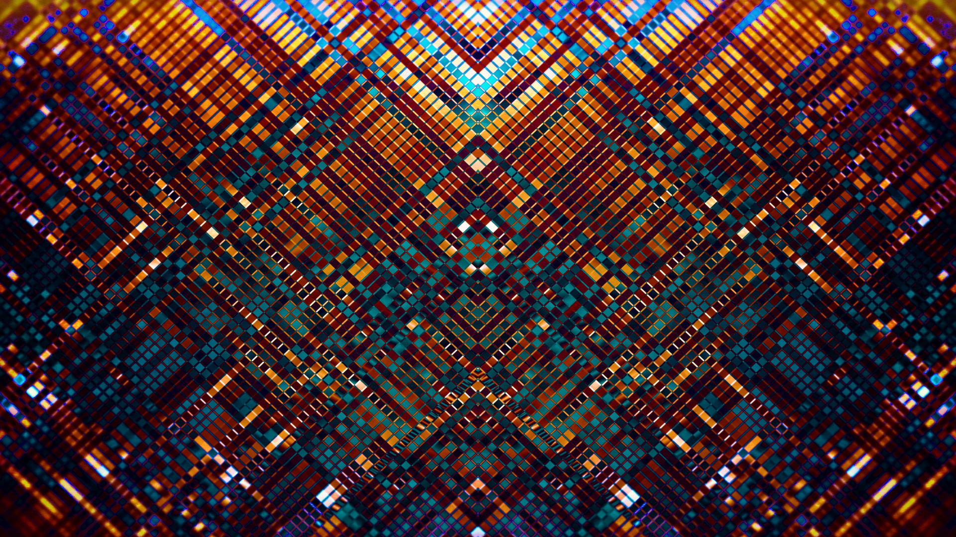 大都会, 分形, 对称, 橙色, 分形技术 壁纸 1920x1080 允许