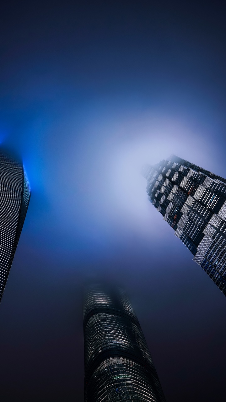 高层建筑, 塔块, 城市景观, 公寓, 对称 壁纸 720x1280 允许