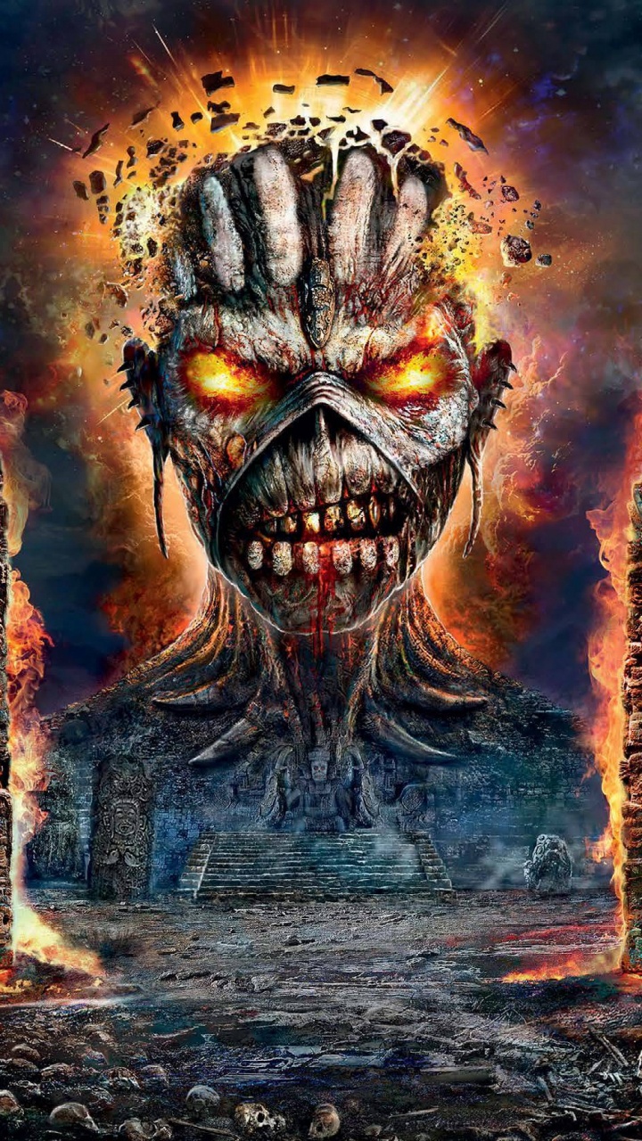 Iron Maiden, The Book of Souls World Tour, The Book of Souls, Heavy Metal, Eddie. Wallpaper in 720x1280 Resolution
