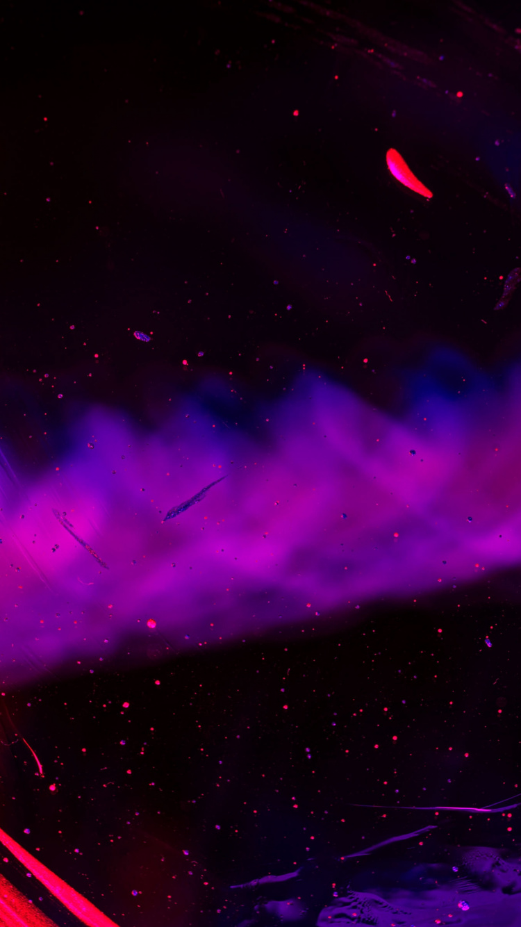 Luces Púrpuras y Azules en Una Habitación Oscura. Wallpaper in 750x1334 Resolution