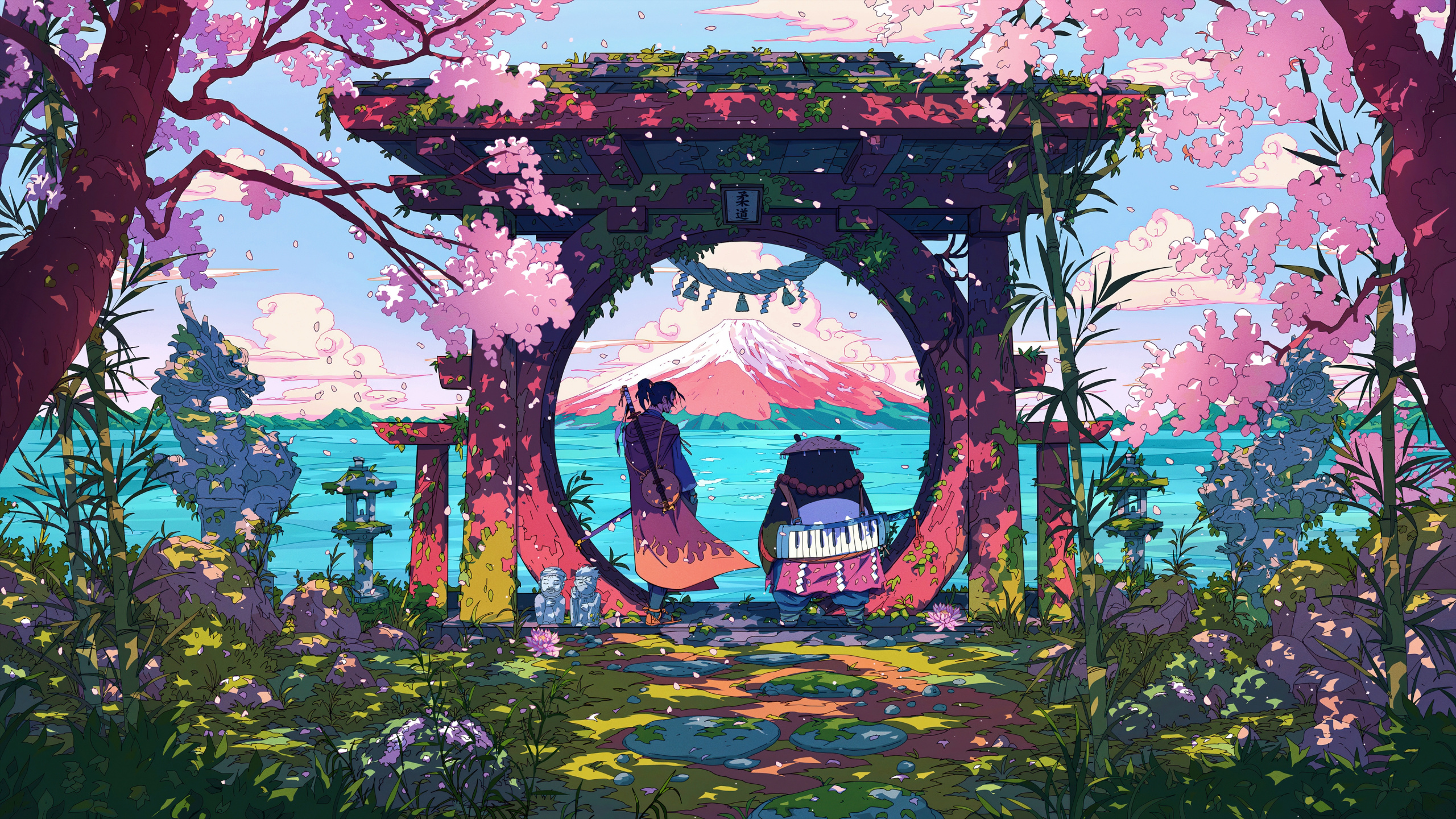 Tophat Panda Samurai Bebop, Jazz-Hop, Samurai-Bebop, Spotify, Apple-Musik. Wallpaper in 2560x1440 Resolution