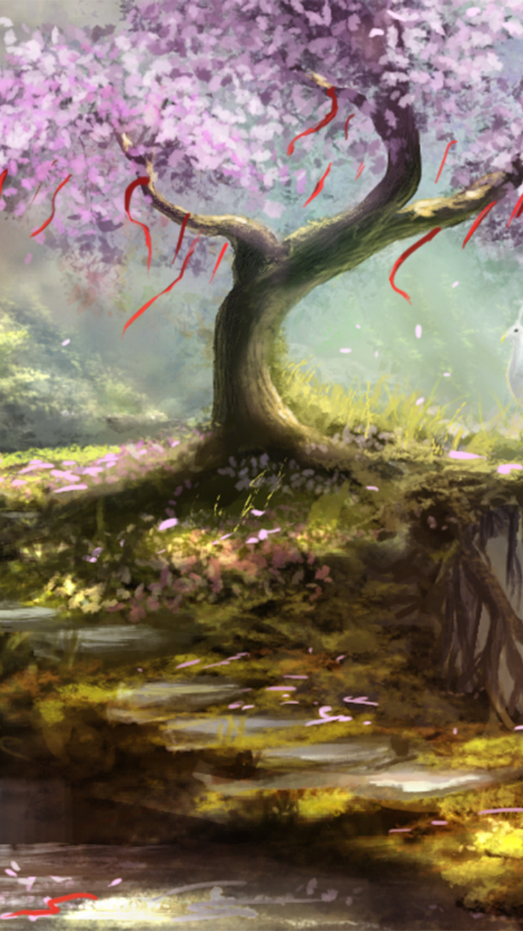 Poisson Noir et Rose Sur L'eau. Wallpaper in 750x1334 Resolution