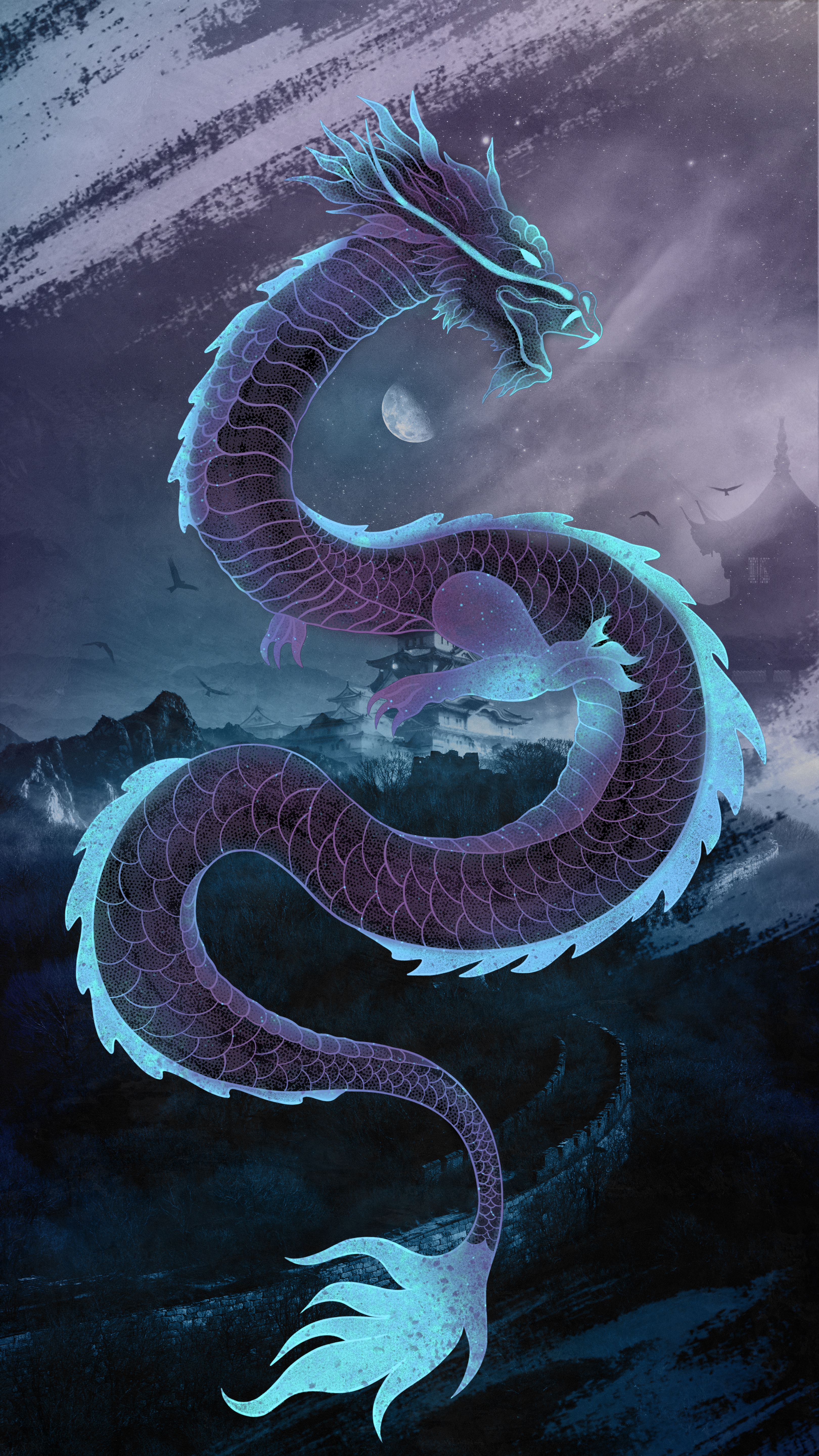 幻想的な龍の風景画 幻想的なイラスト」のアイデア 11 件 | 幻想的なイラスト, 龍
