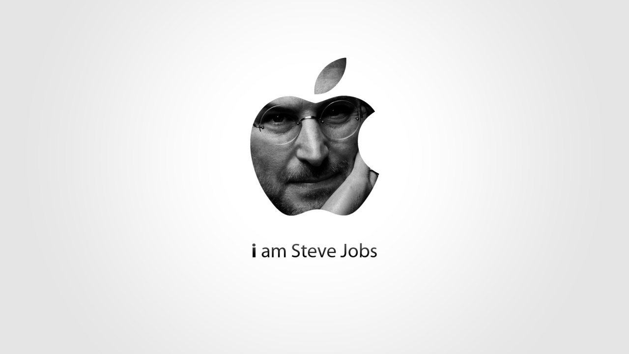 Steve Jobs, Logo, Graphics, Brand, Graphic Design. Wallpaper in 1280x720 Resolution