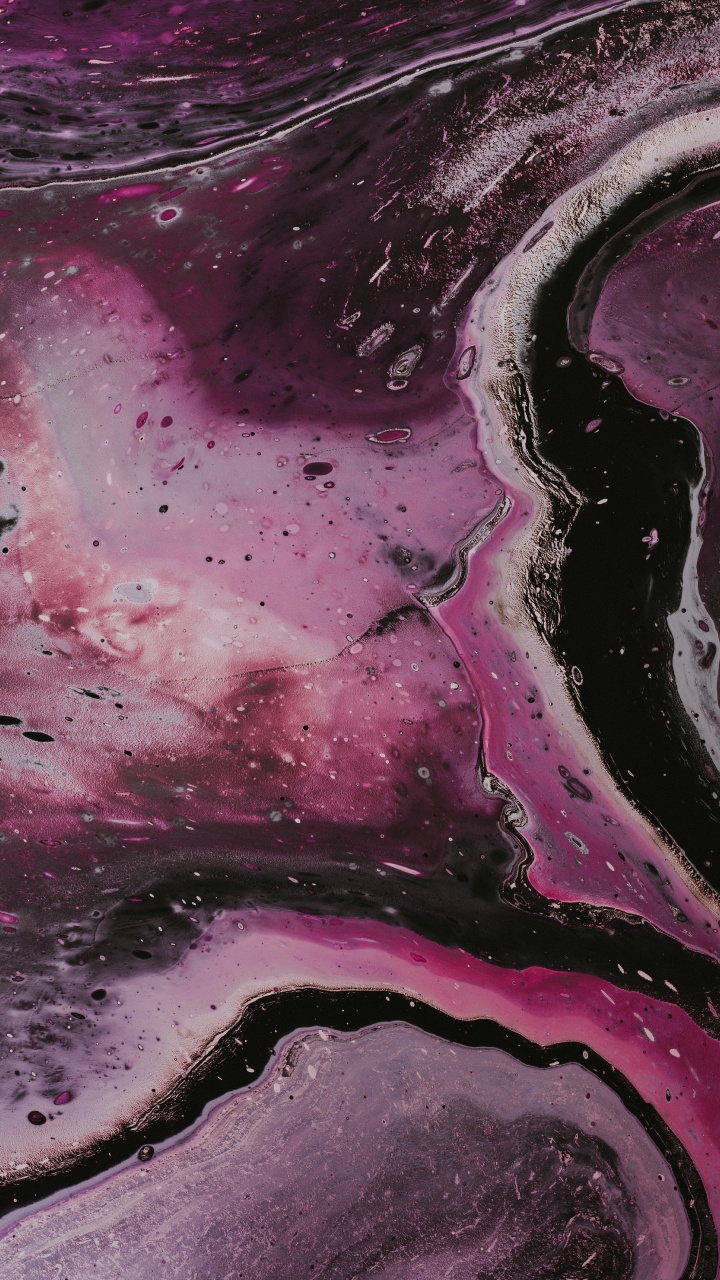 Pintura Abstracta Morada y Negra. Wallpaper in 720x1280 Resolution