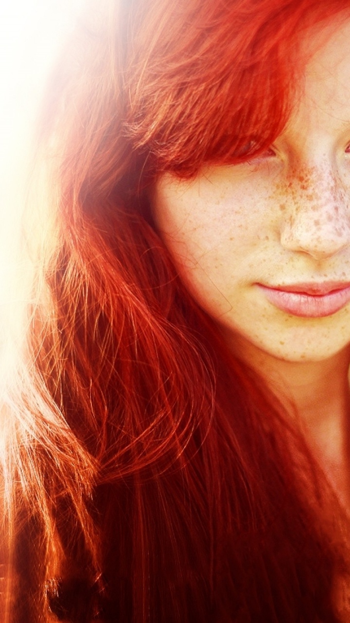 el Pelo Rojo, la Peca, Ceja, Belleza, la Coloración Del Cabello. Wallpaper in 720x1280 Resolution