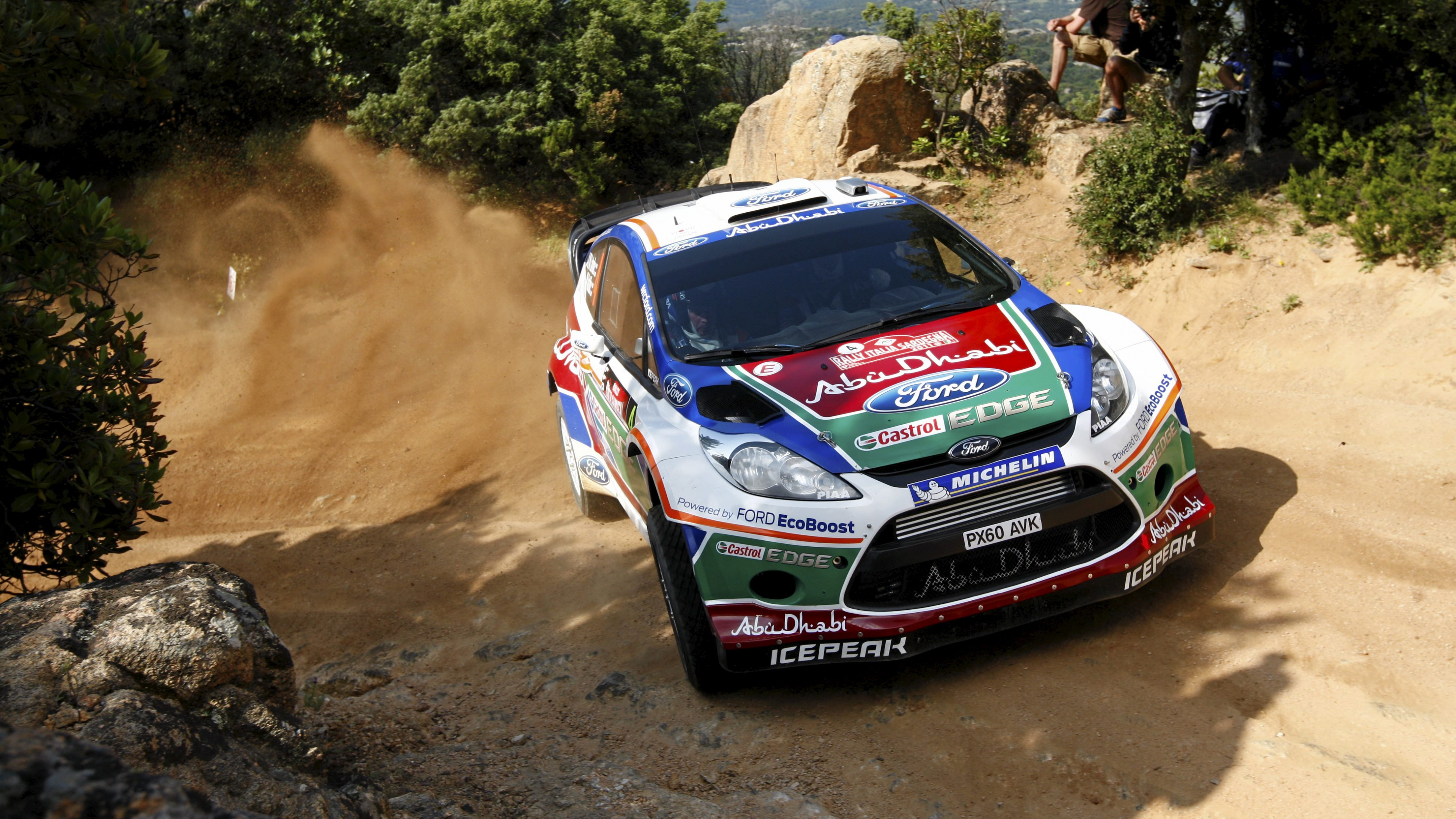 Red and White Chevrolet Camaro on Brown Dirt Road During Daytime. Wallpaper in 3840x2160 Resolution