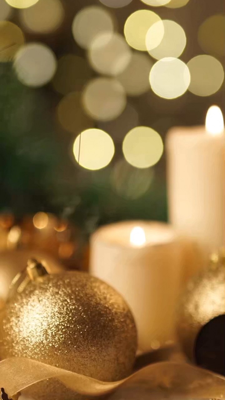 New Year, Christmas, Footage, Wax, Candle. Wallpaper in 720x1280 Resolution