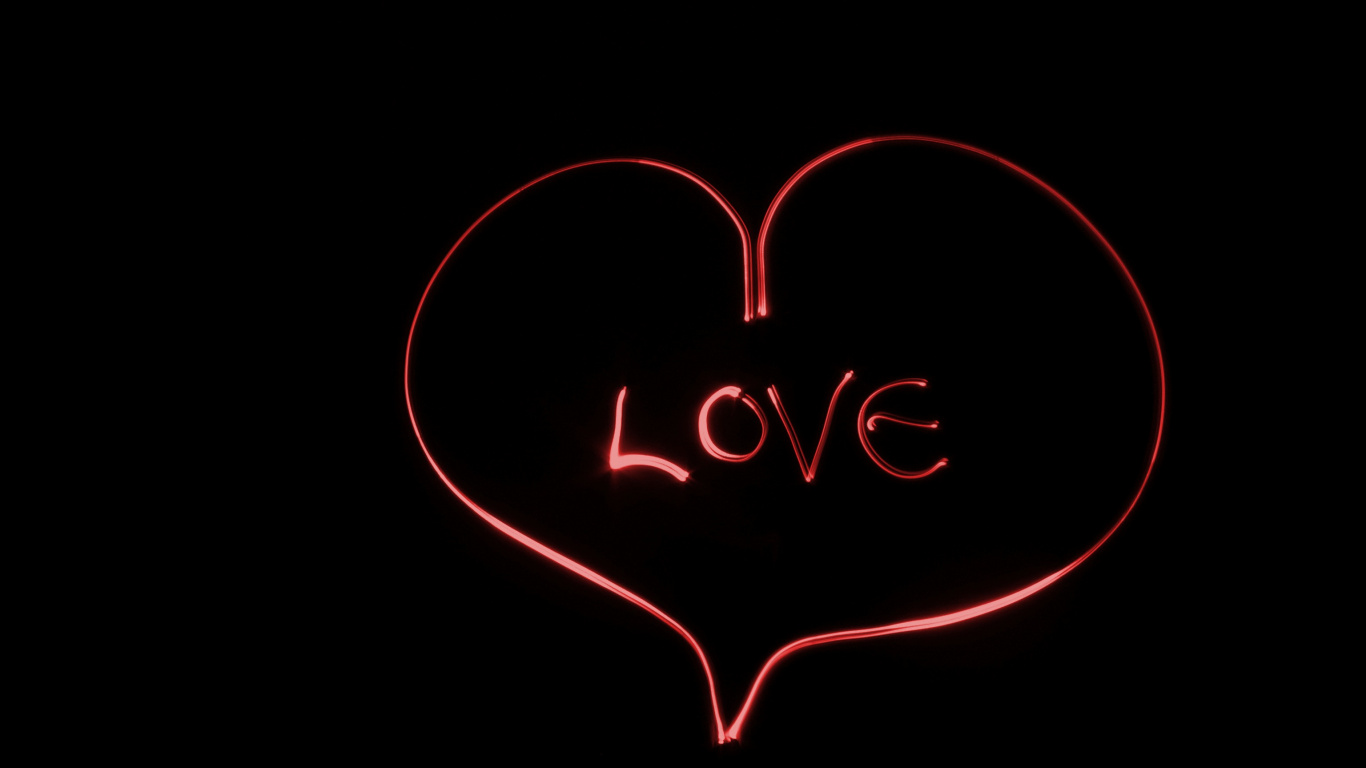 爱情, 心脏, 文本, 红色的, 器官 壁纸 1366x768 允许