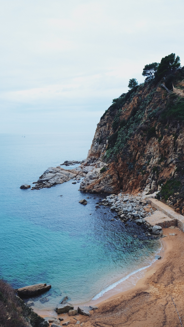Tossa de Mar, Mar, Playa, Cuerpo de Agua, Costa. Wallpaper in 750x1334 Resolution