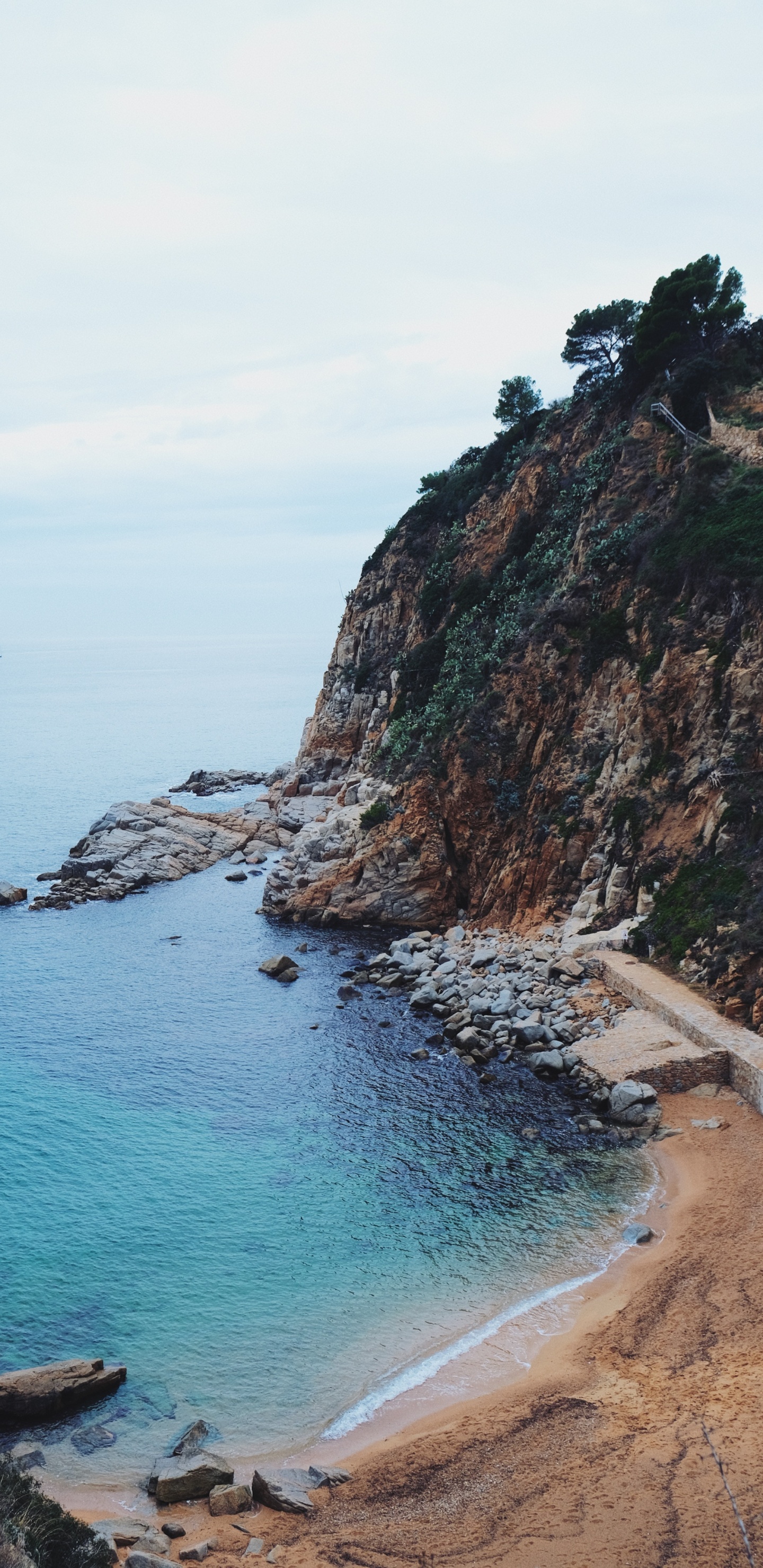 Tossa de Mar., Meer, Strand, Gewässer, Küste. Wallpaper in 1440x2960 Resolution