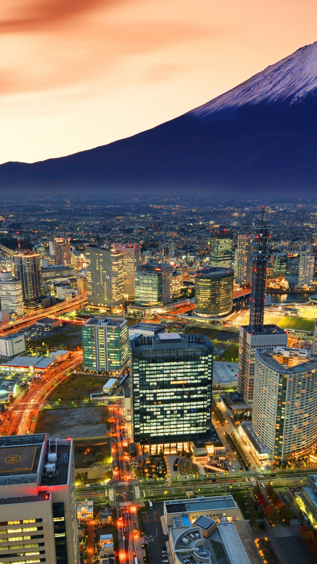 mt Fuji Yokohama, Mount Fuji, Yokohama Landmark Tower, Mount Tanzawa, Cloud. Wallpaper in 1080x1920 Resolution