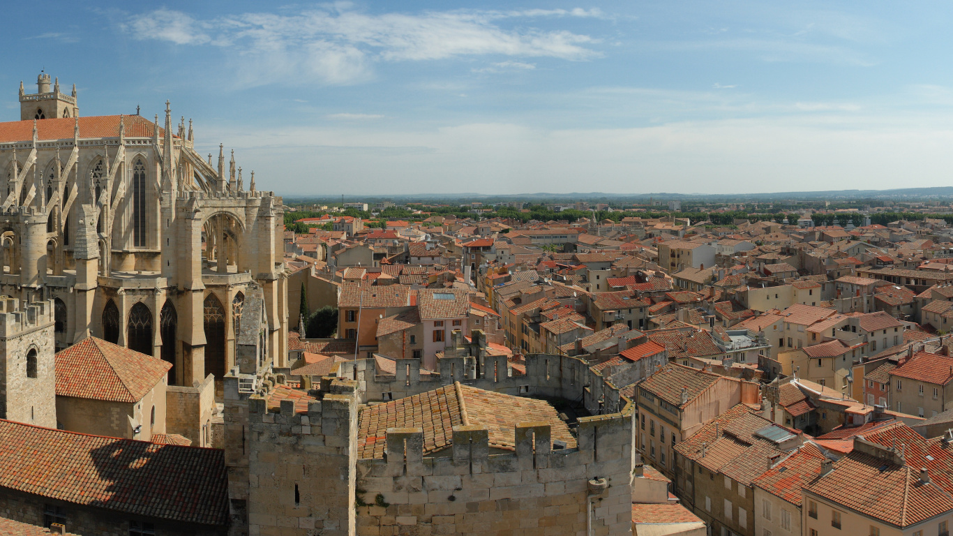 Vue Aérienne Des Bâtiments de la Ville Pendant la Journée. Wallpaper in 1366x768 Resolution