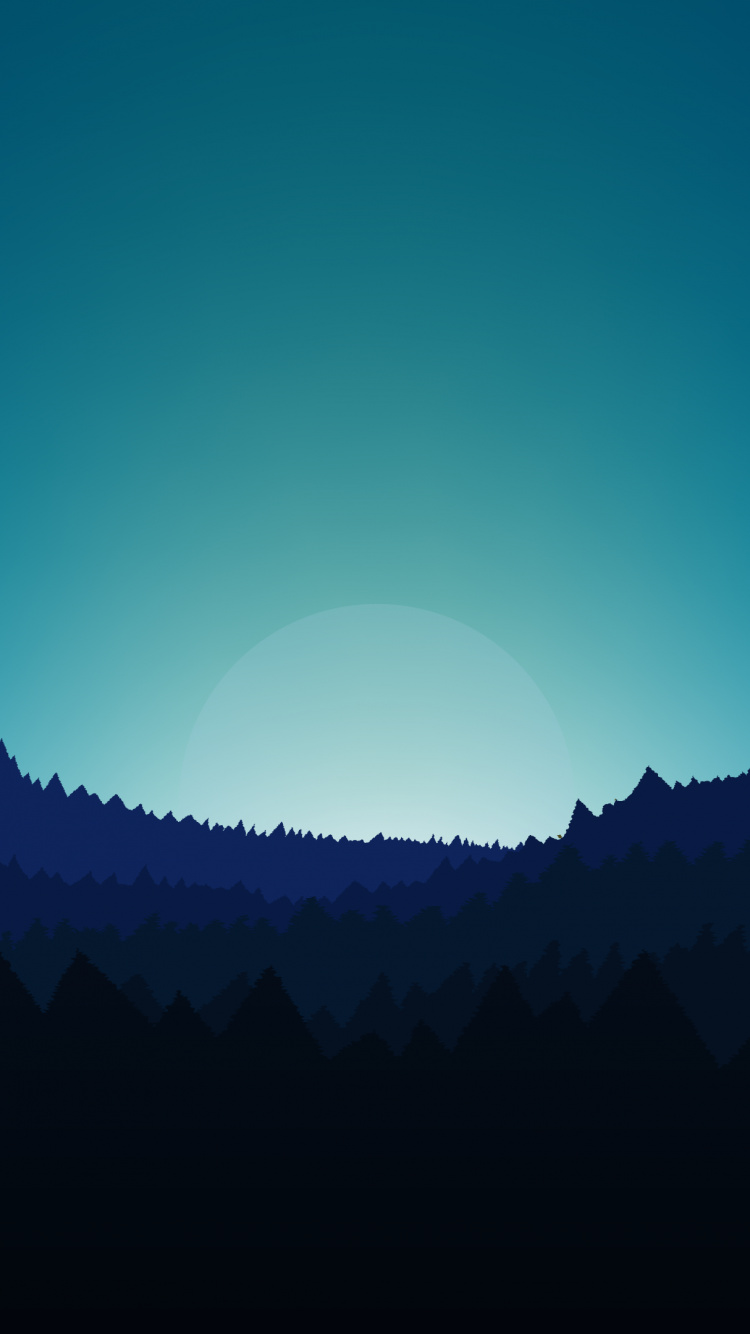 Atmosphere, Mountain, Natural Landscape, Dusk, Horizon. Wallpaper in 750x1334 Resolution