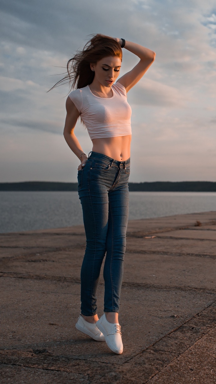 Water, Beauty, Standing, Reflection, Sea. Wallpaper in 720x1280 Resolution