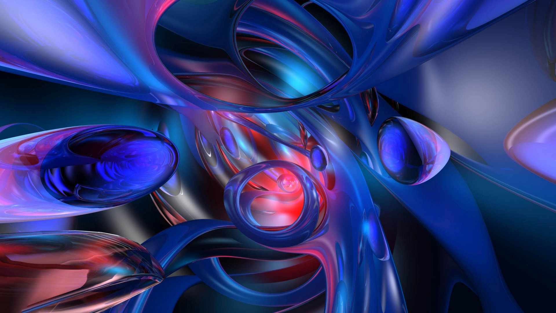 Lila Und Blaue Abstrakte Malerei. Wallpaper in 1920x1080 Resolution