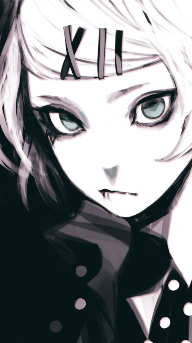 Black Haired Male Anime Character. Wallpaper in 750x1334 Resolution