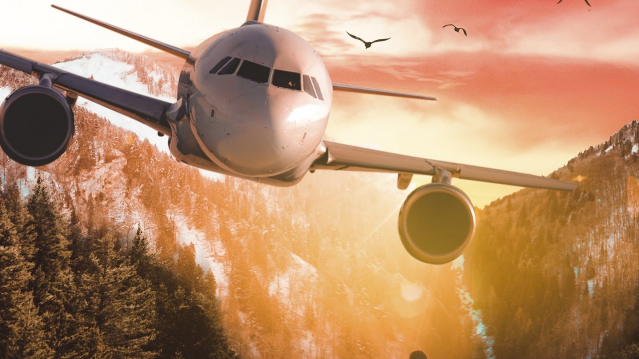 Airplane, Jet Aircraft, Aircraft, Flight, Cloud. Wallpaper in 1280x720 Resolution