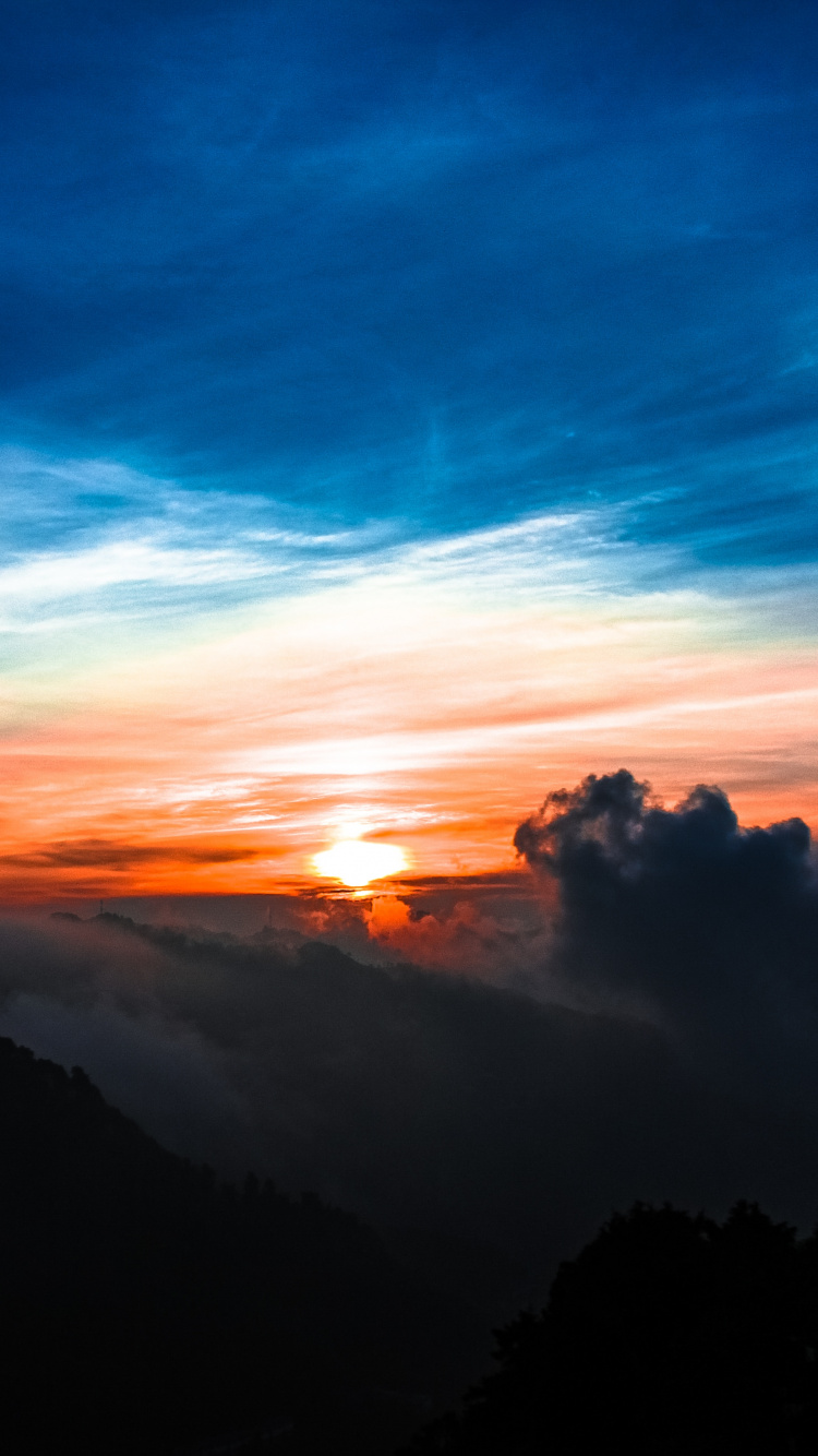 Cloud, Nature, Horizon, Sunrise, Afterglow. Wallpaper in 750x1334 Resolution
