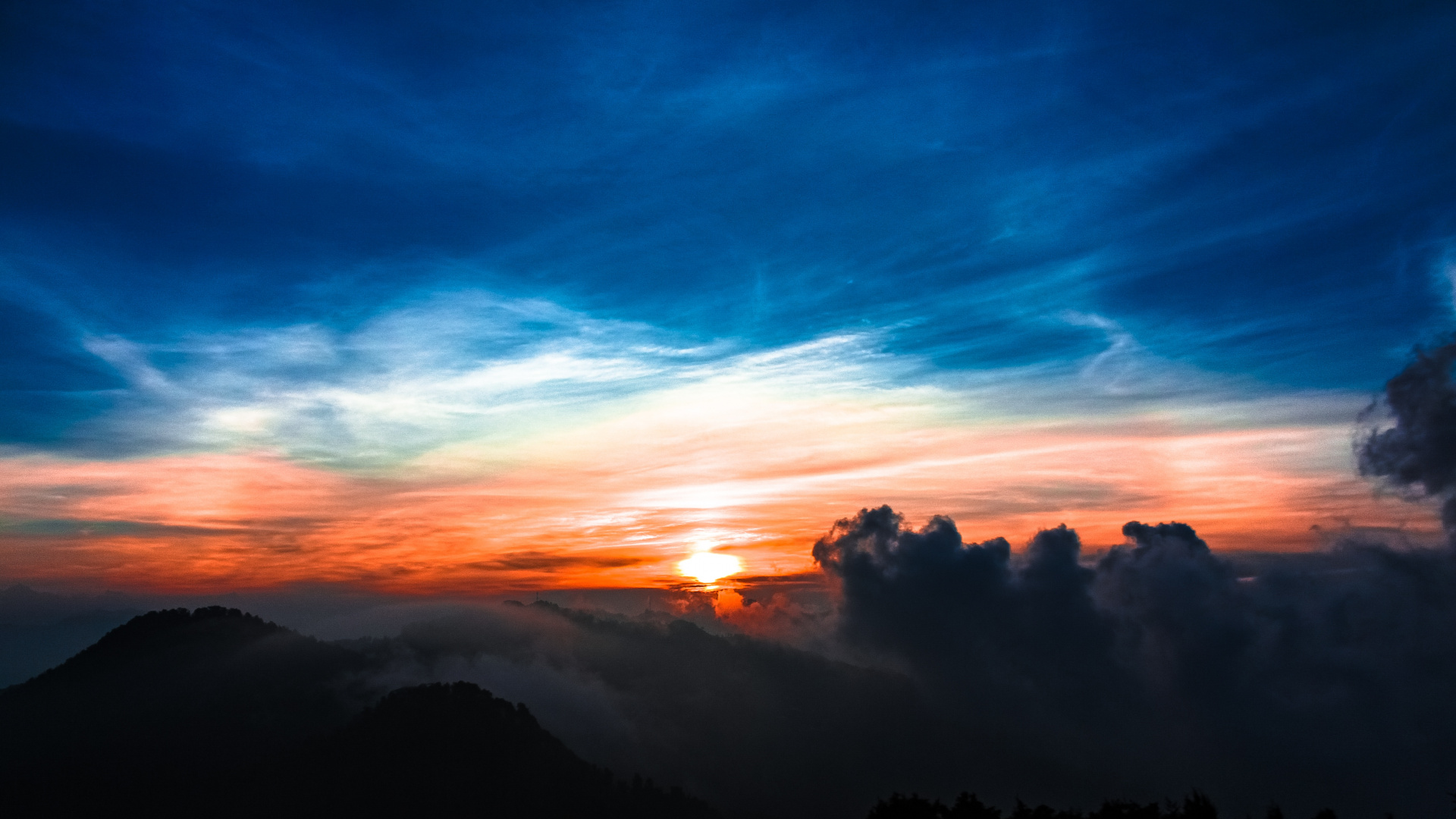 Naturaleza, Afterglow, Puesta, Mañana, Noche. Wallpaper in 1920x1080 Resolution