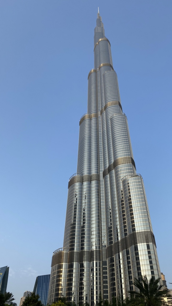 Dubai, Burj Khalifa, Skyscraper, National Historic Landmark, Daytime. Wallpaper in 720x1280 Resolution