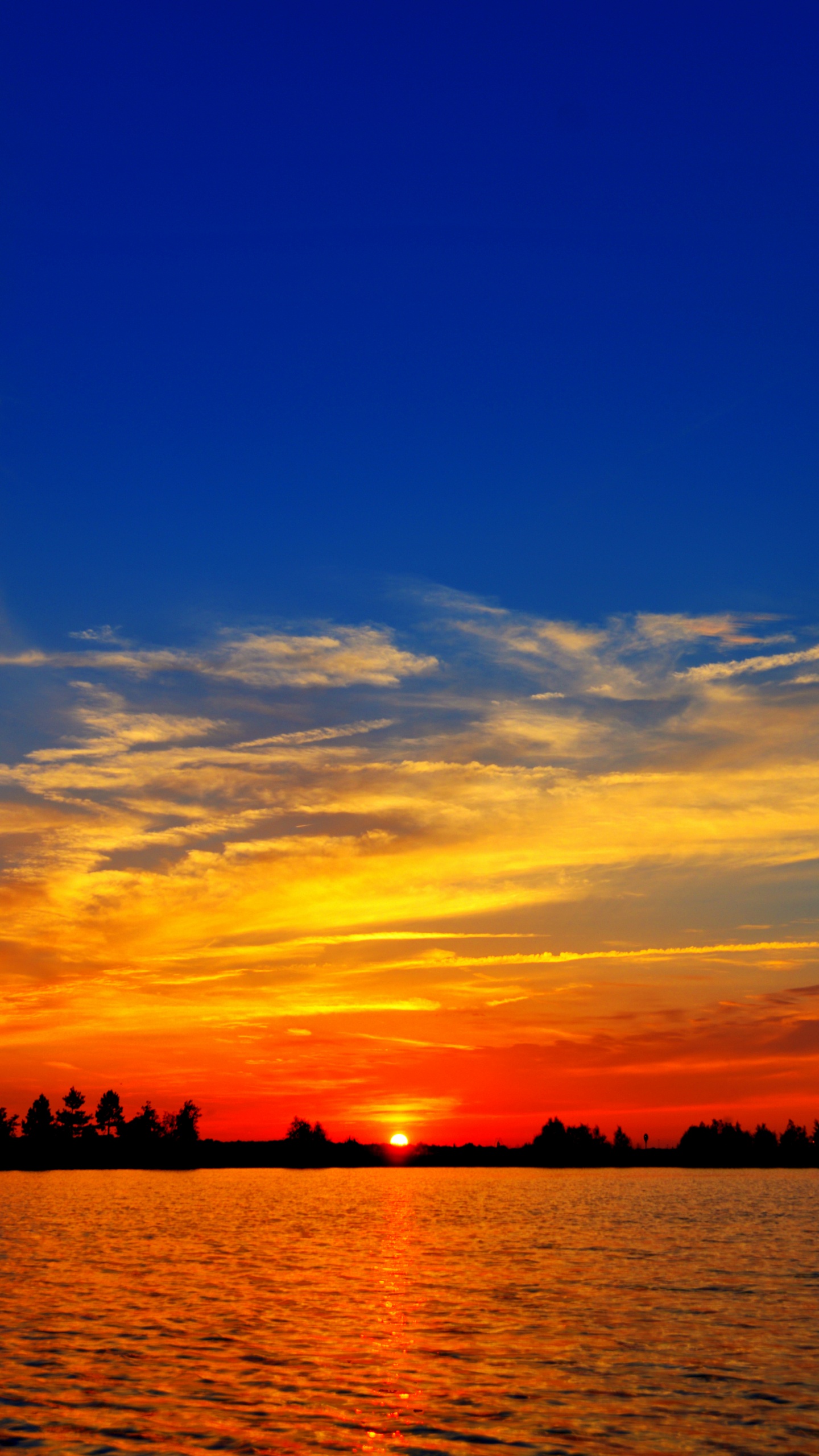 Sonnenuntergang, Afterglow, Horizont, Tageszeit, Abend. Wallpaper in 1440x2560 Resolution