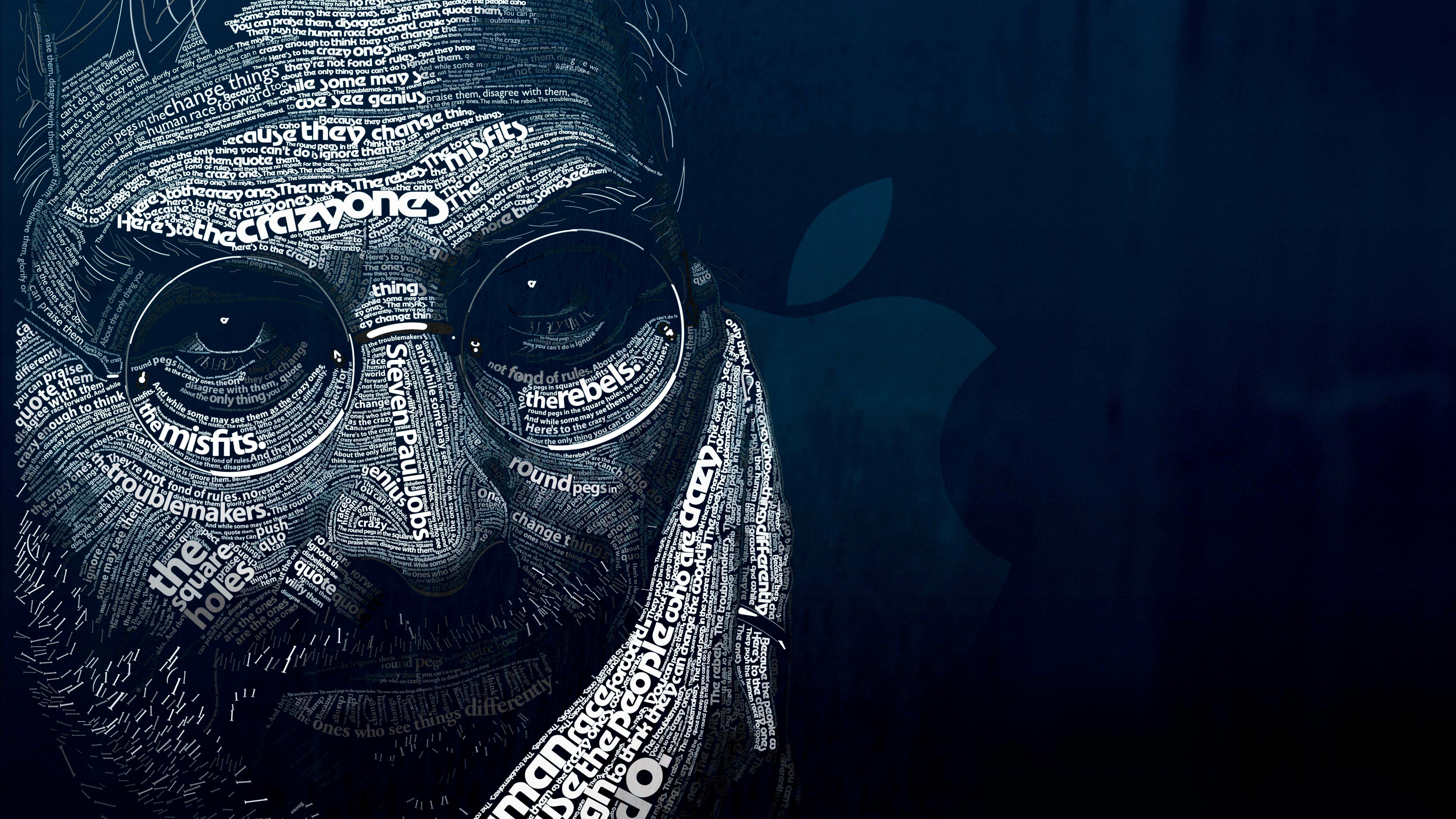 Steve Jobs, Apple, Masque, IPod, Äpfeln. Wallpaper in 3840x2160 Resolution