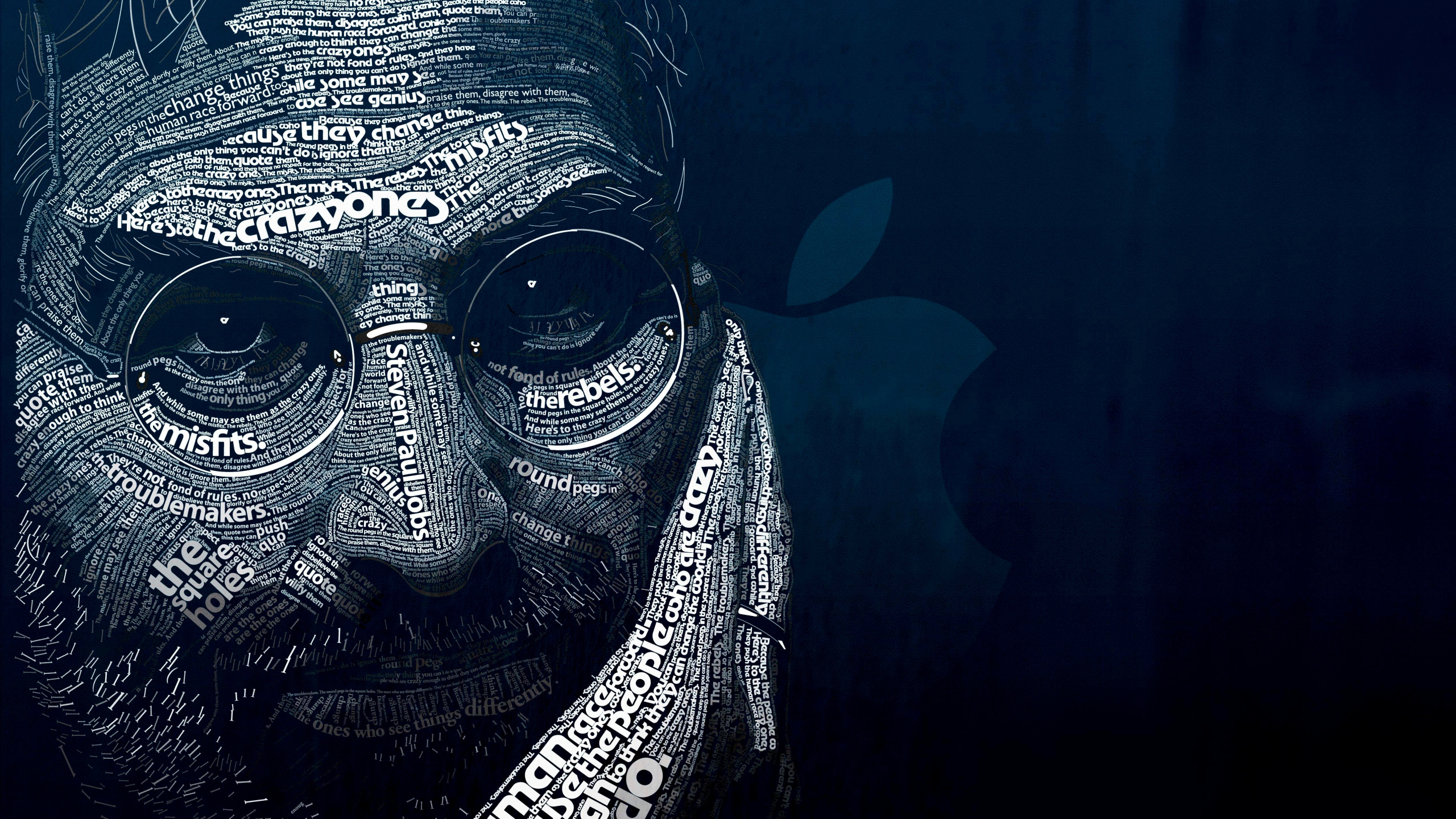 Steve Jobs, Obscurité, IPod, Masque, L'homme. Wallpaper in 2560x1440 Resolution