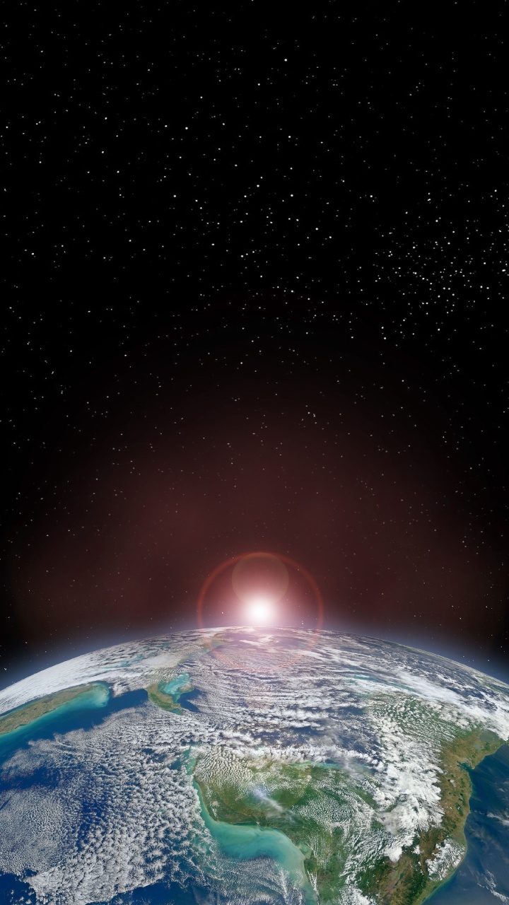 Planète Terre Bleue et Verte. Wallpaper in 720x1280 Resolution