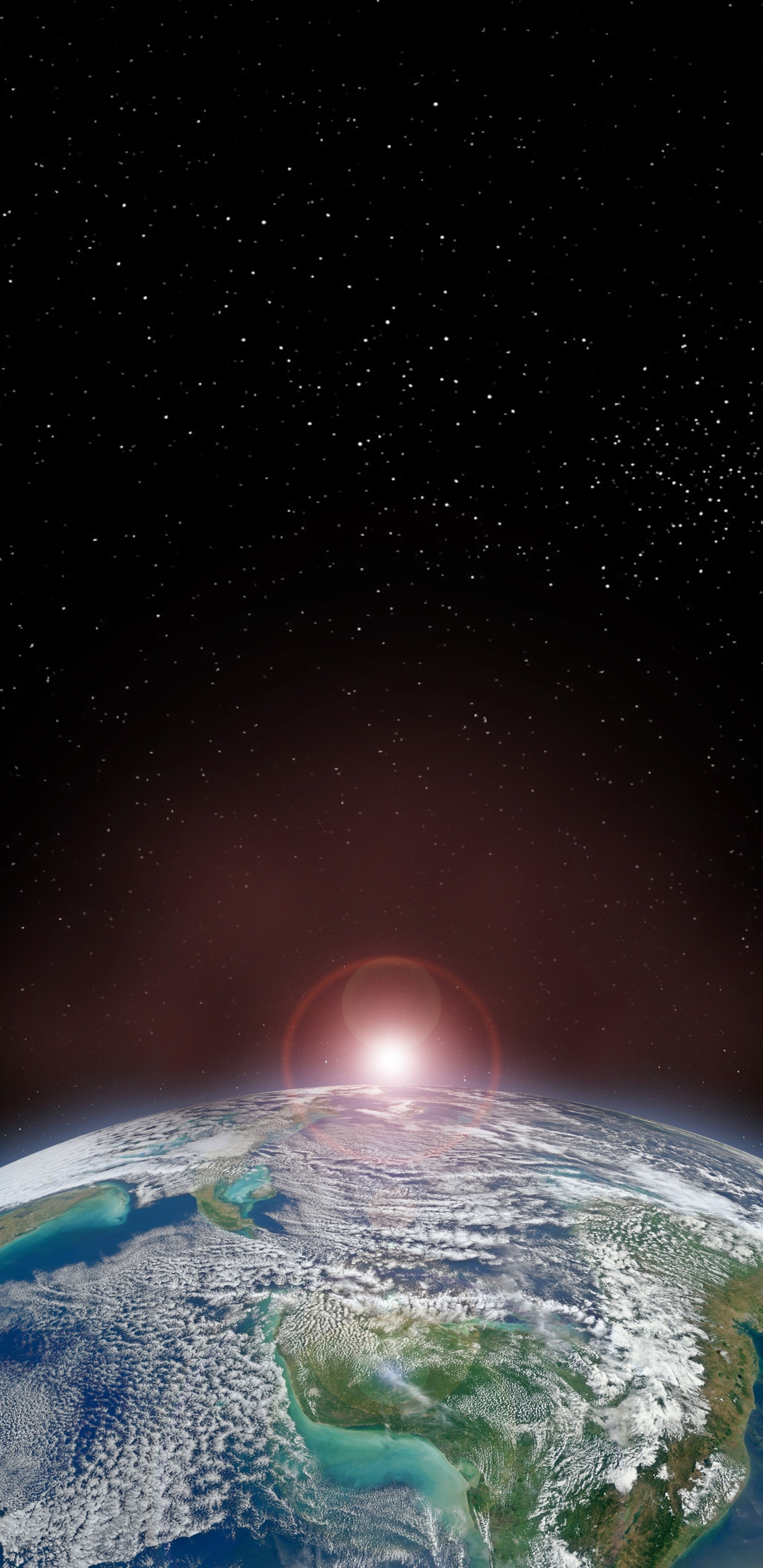 Blauer Und Grüner Planet Erde. Wallpaper in 1440x2960 Resolution