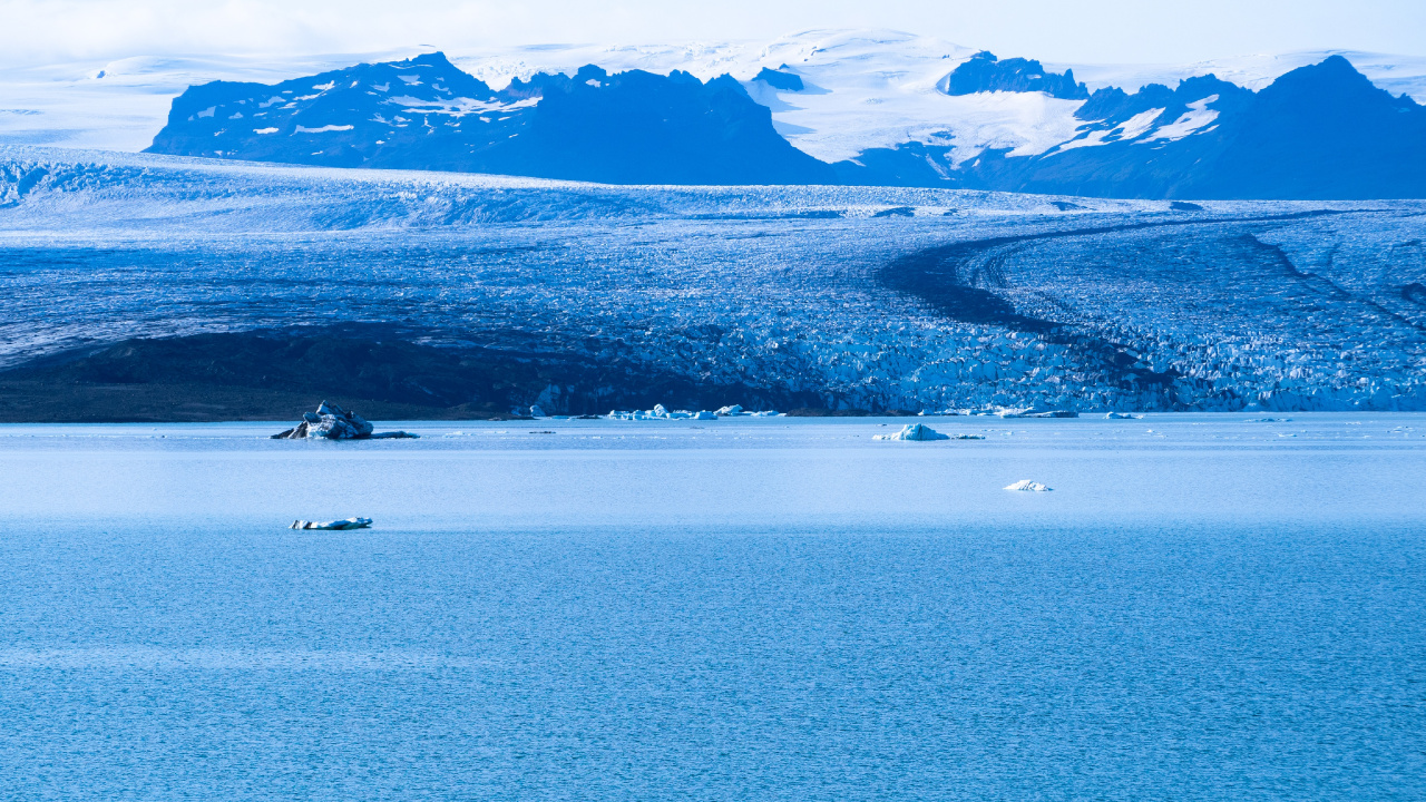 Nordpolarmeer, Naturlandschaft, Gletschersee, Polar Ice Cap, Eiskappe. Wallpaper in 1280x720 Resolution