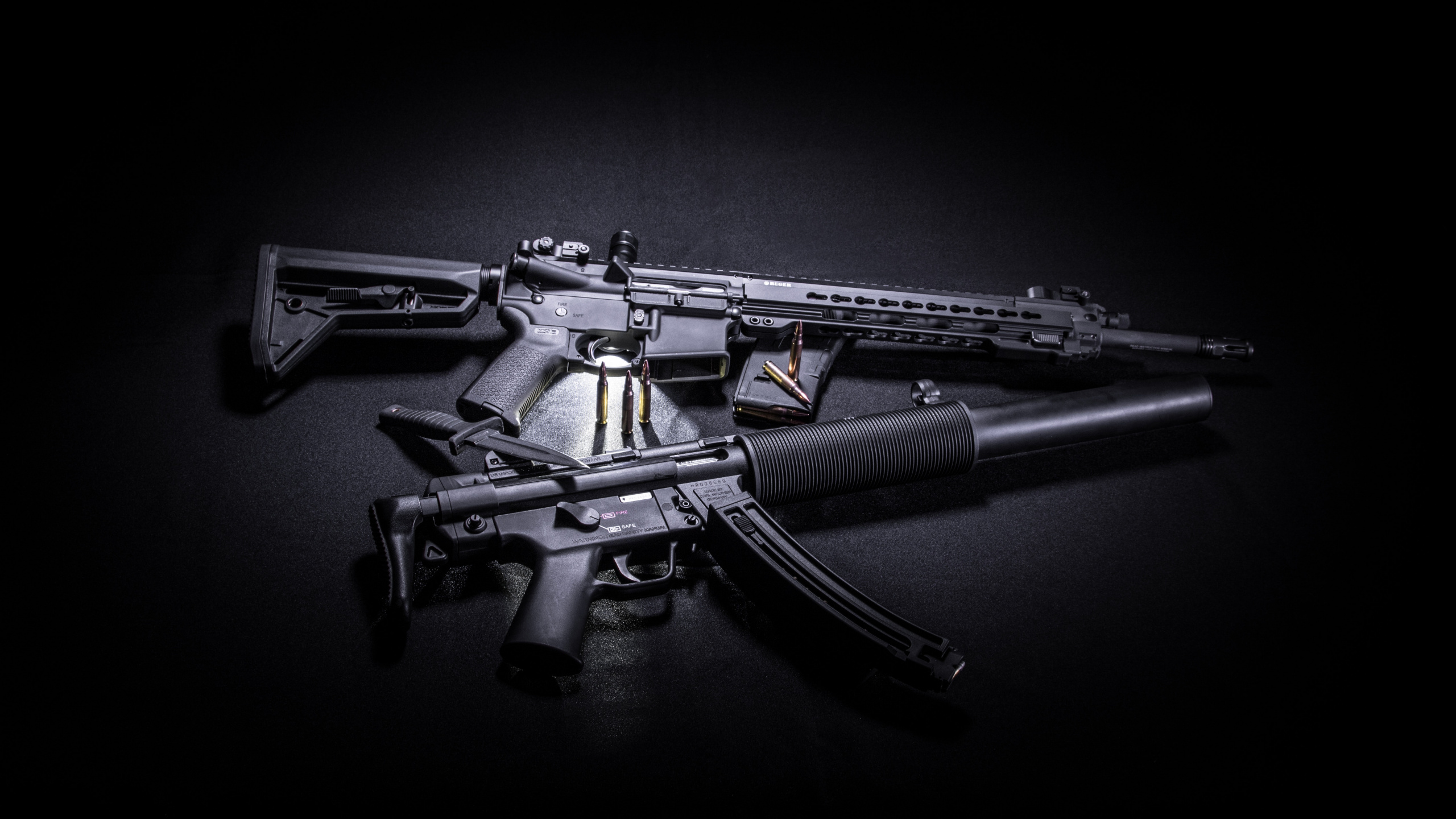 Gun, Firearm, Assault Rifle, Trigger, Gun Barrel. Wallpaper in 2560x1440 Resolution