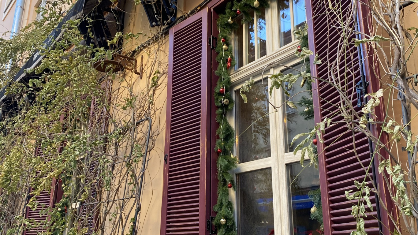 Immobilier, Bleu Majorelle, Bâtiment, Rameau, Mur. Wallpaper in 1366x768 Resolution