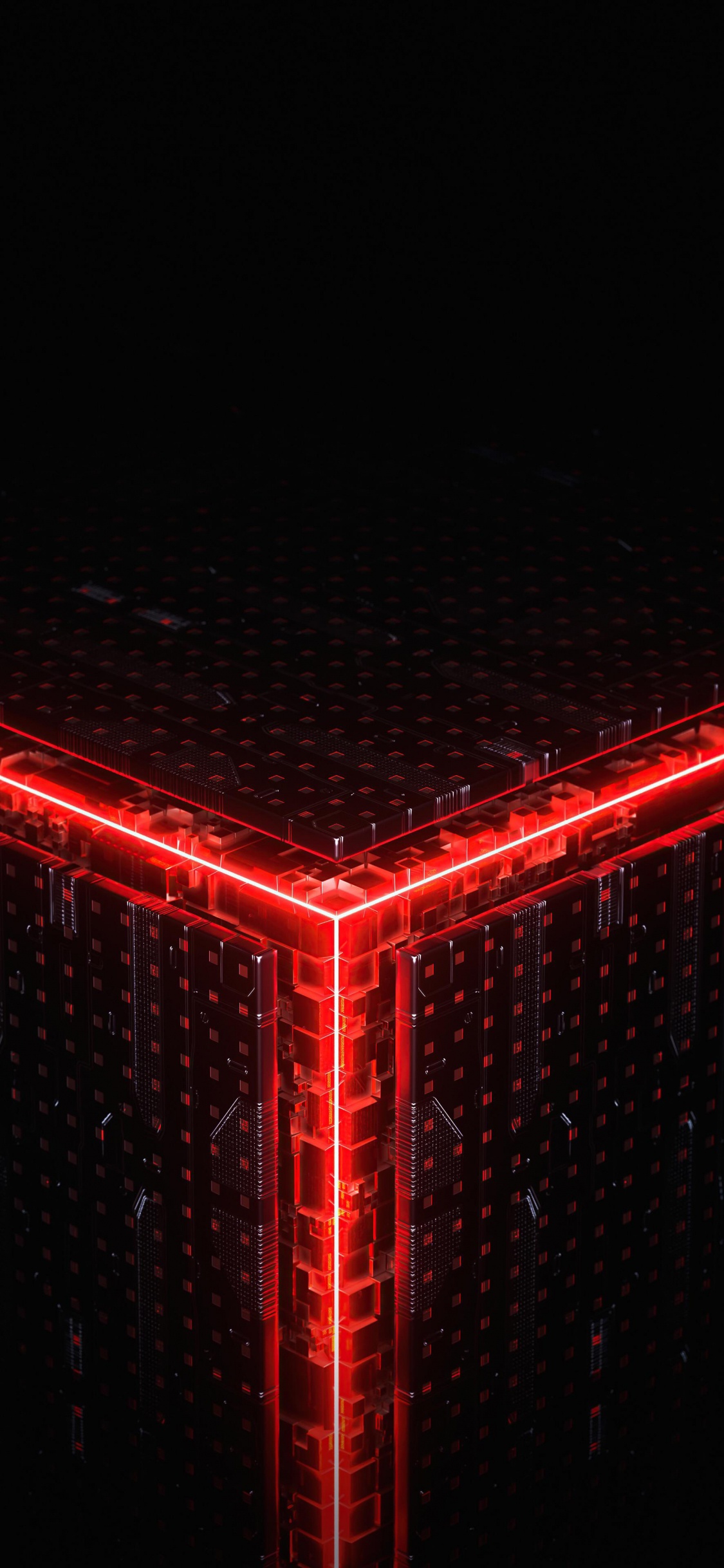 Abstrakter Würfel, Cube, Abstrakte Kunst, Abstraktion, Rechteck. Wallpaper in 1125x2436 Resolution